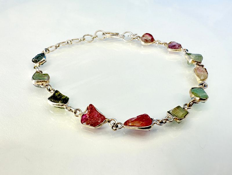 bracelet turmalin 925 silver