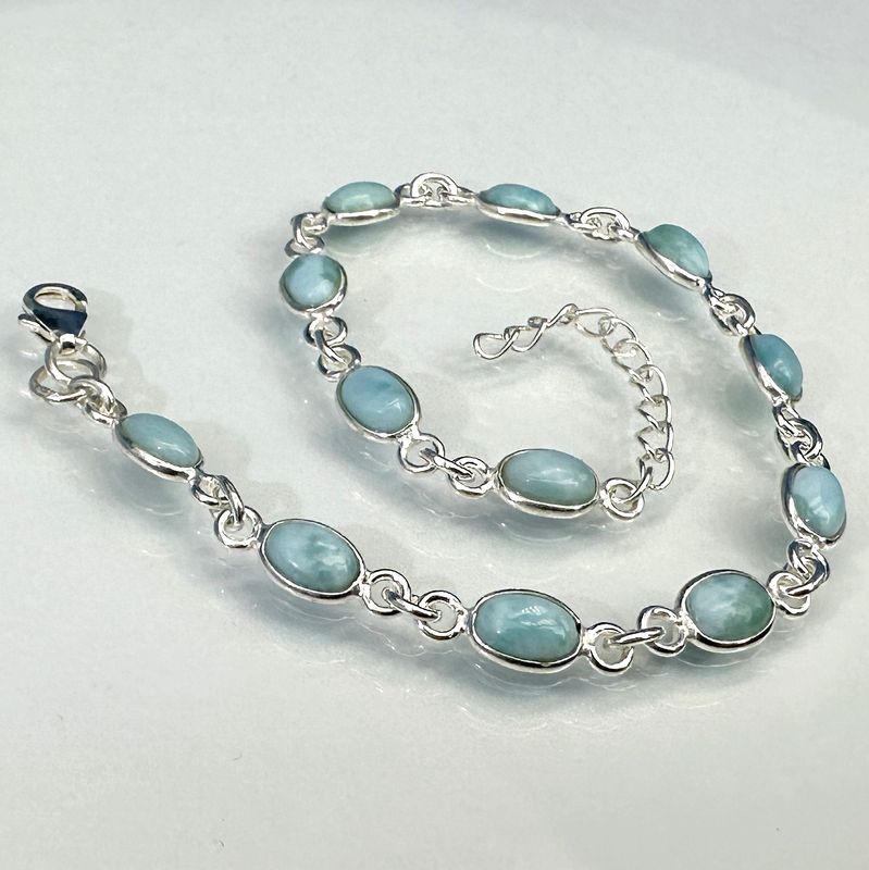 bracelet larimar 925 silver