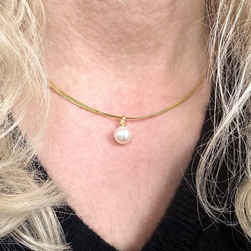 pendant pearl 18 ct. gold patet