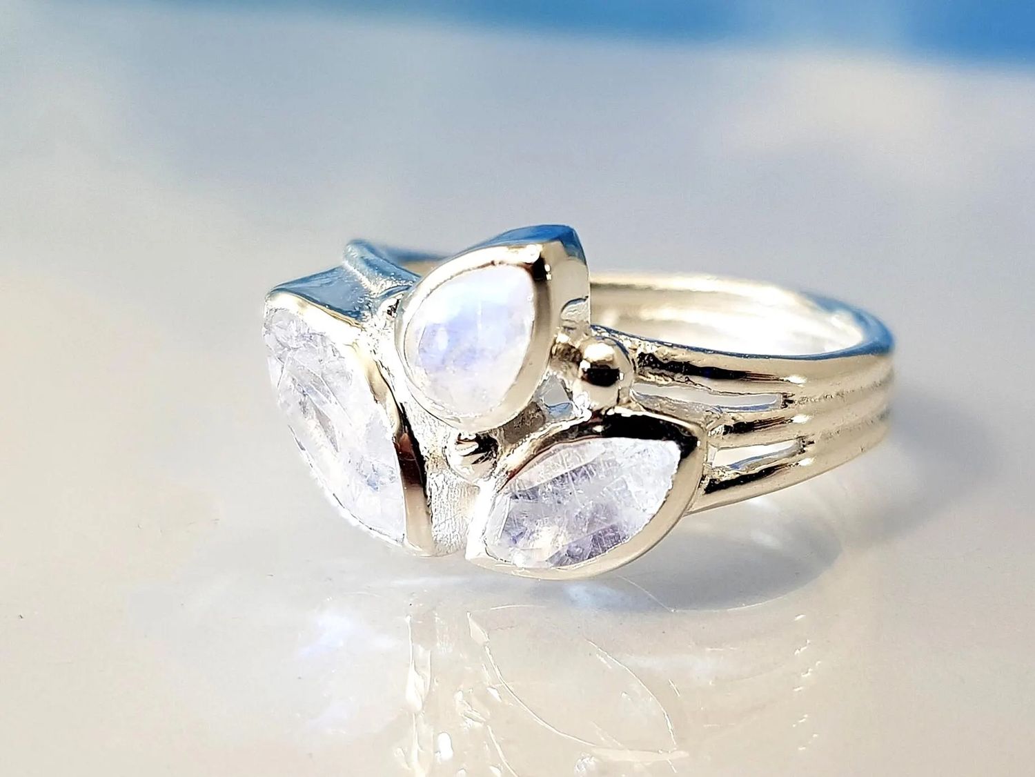 Ring moonstone 925 silver