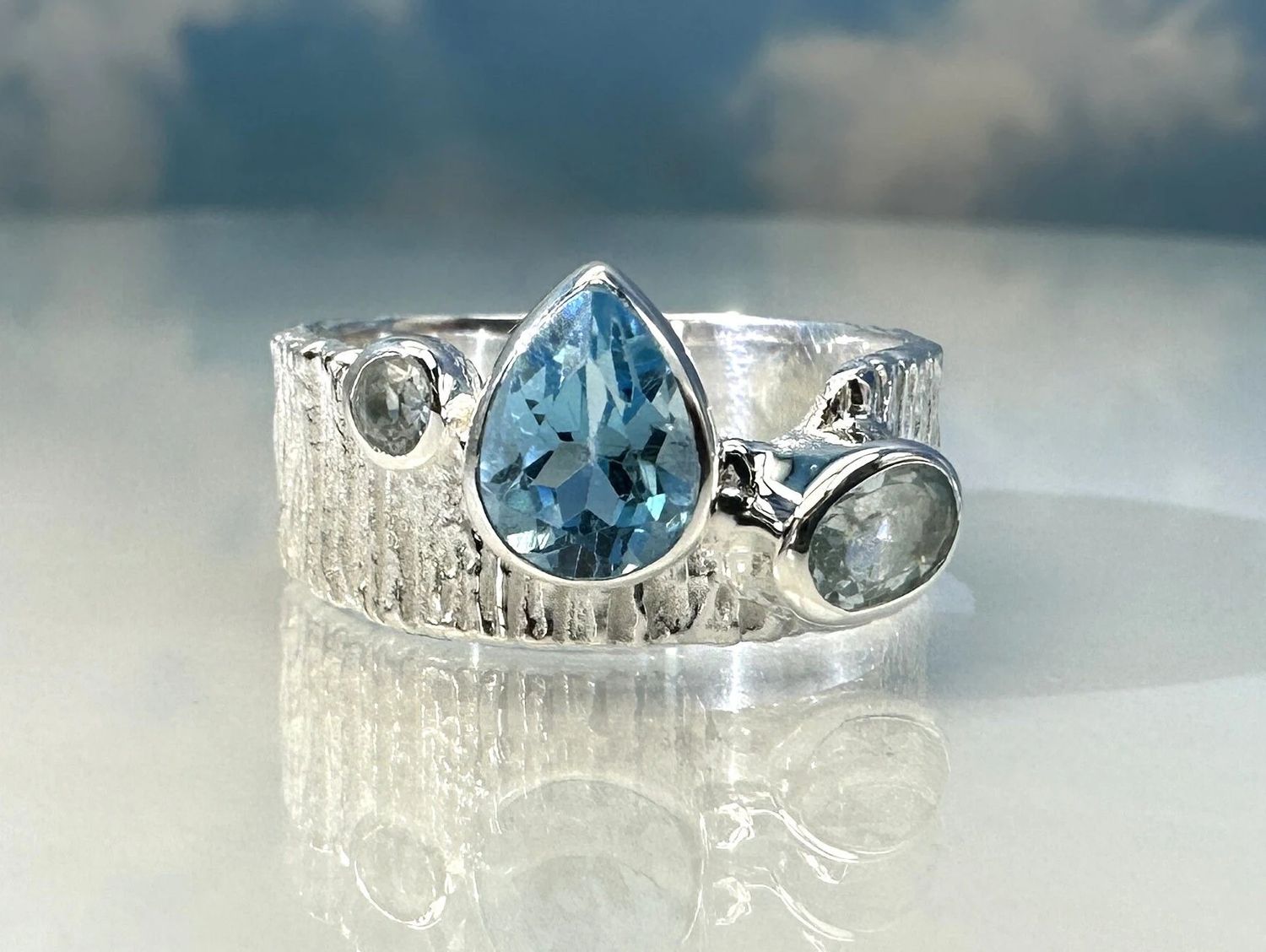Ring topaz 925 silver