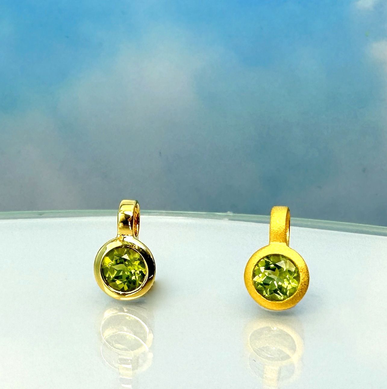 Pendant peridot gold