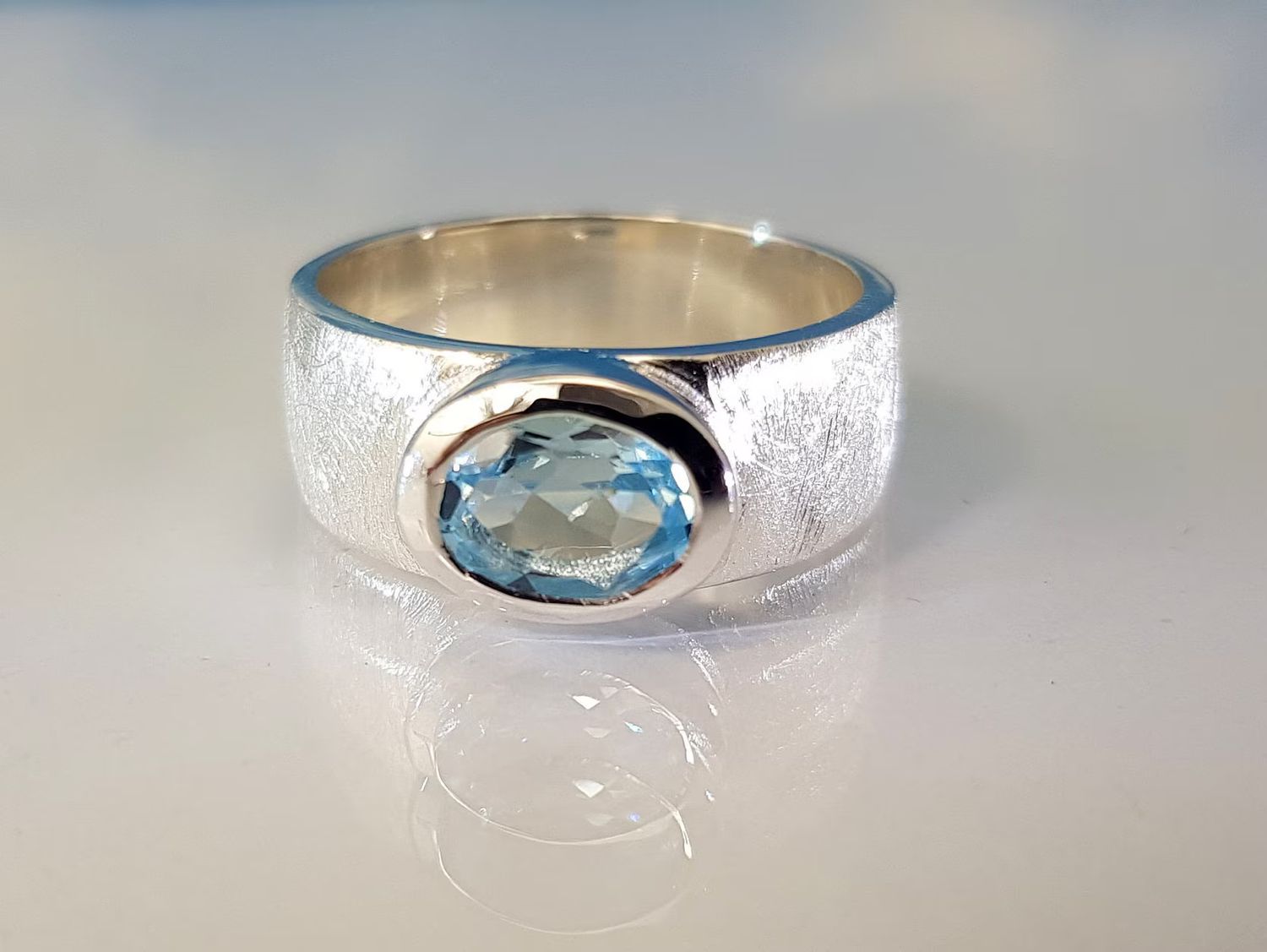 Ring topaz 925 silver