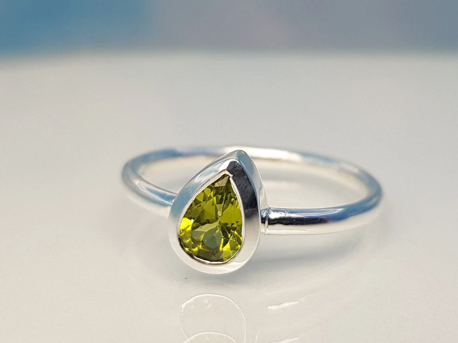 Ring peridot 925 silver