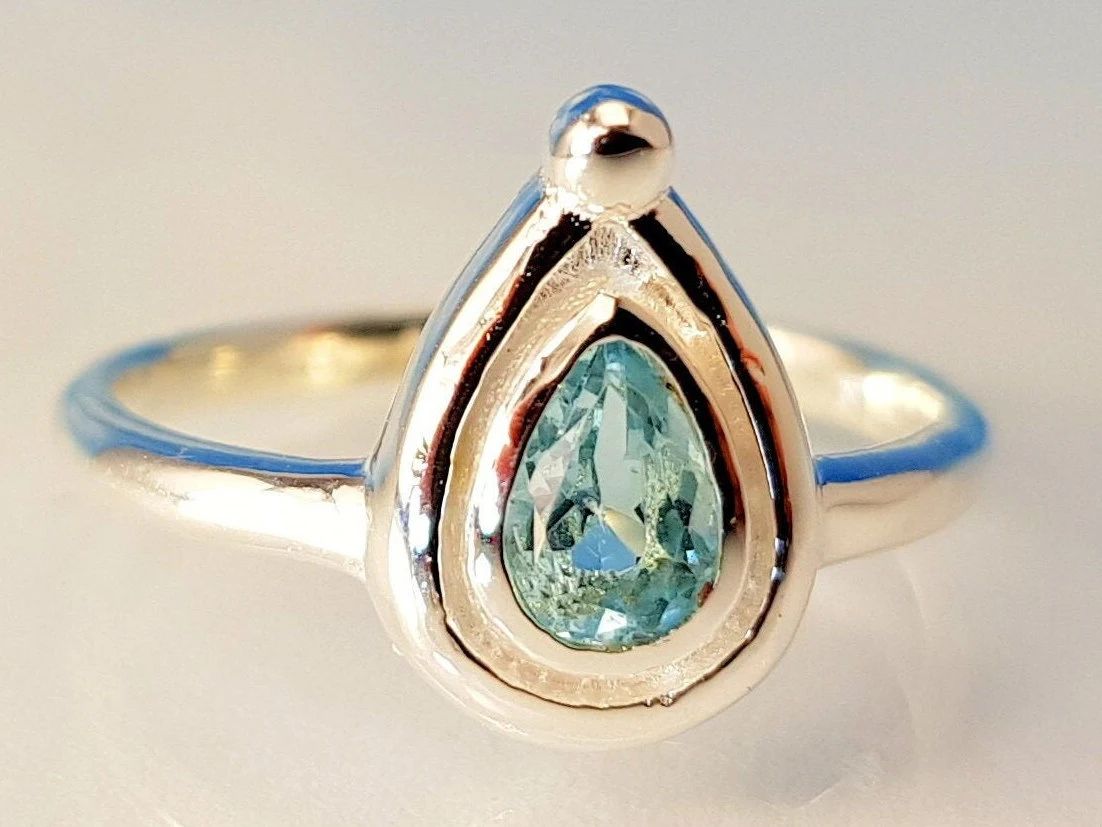 Ring topaz 925 silver