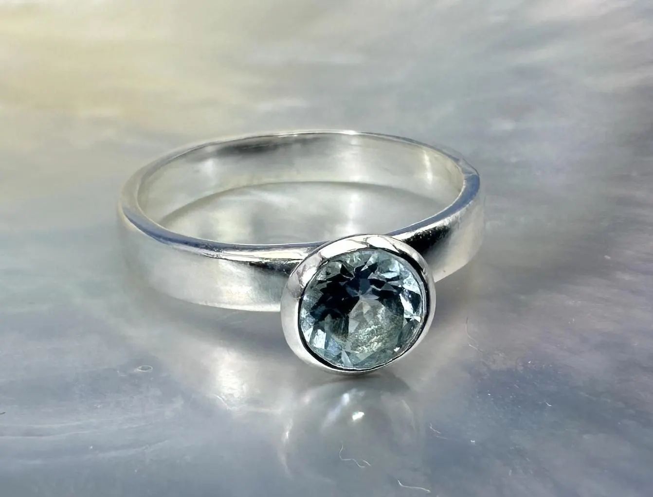 Ring topaz 925 silver