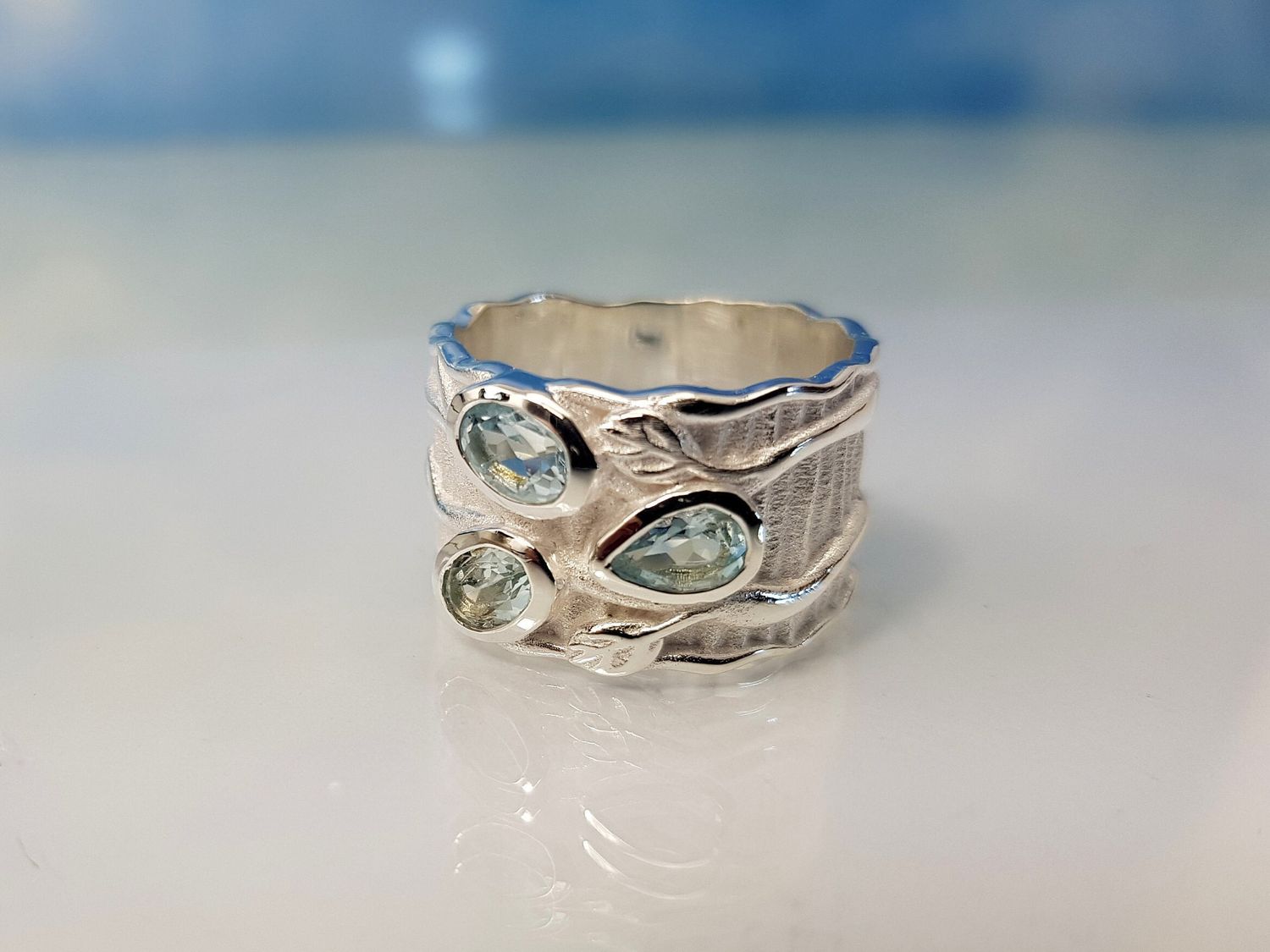 Ring topaz 925 silver