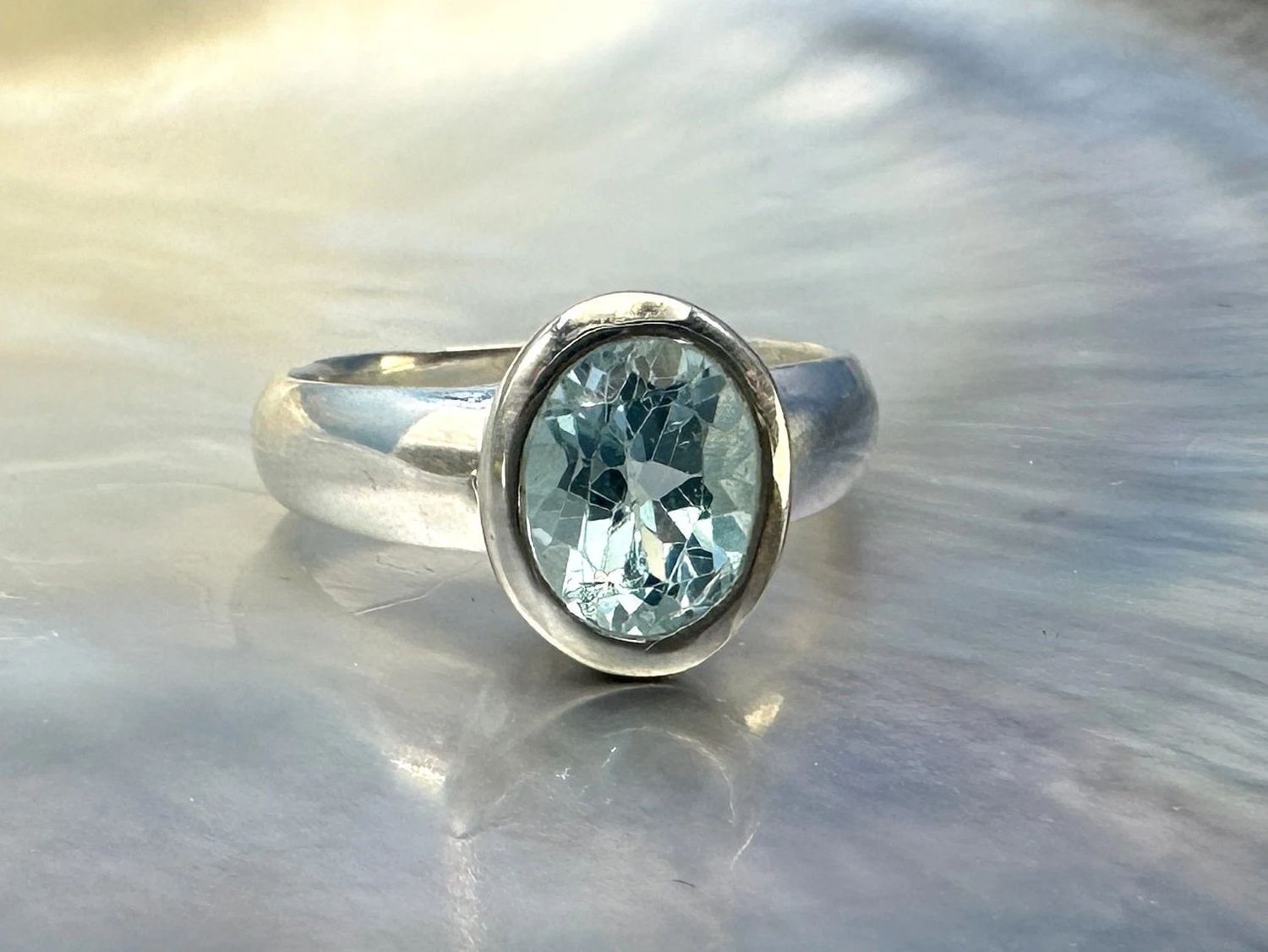 Ring topaz 925 silver