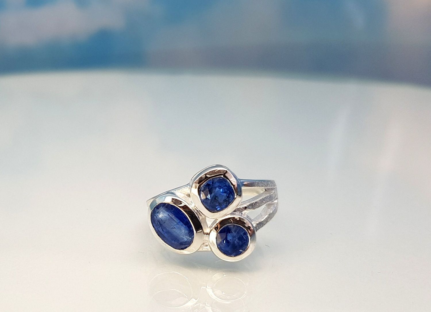 Kyanite ring 925 silver