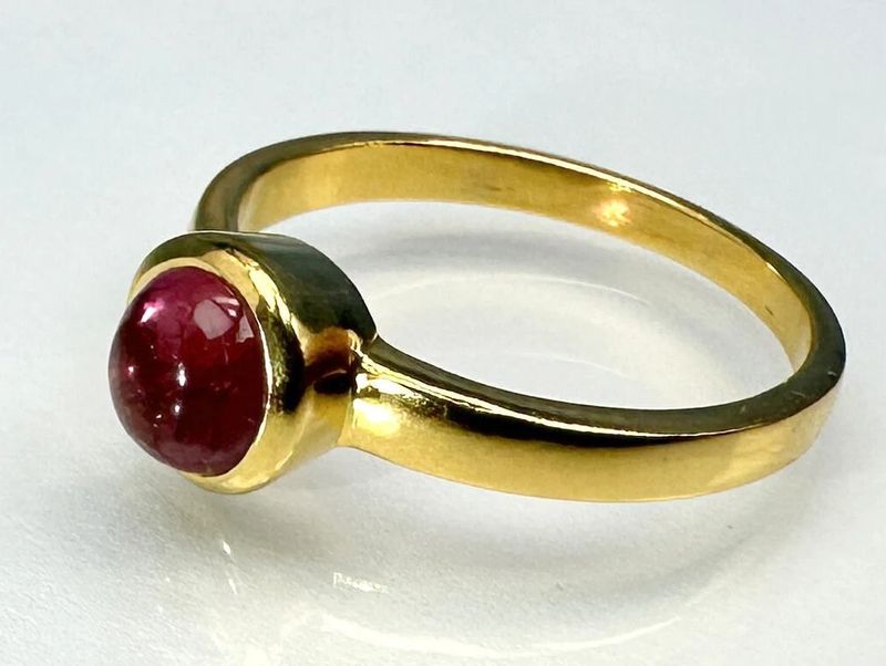 Ring Pink Tourmaline Gold