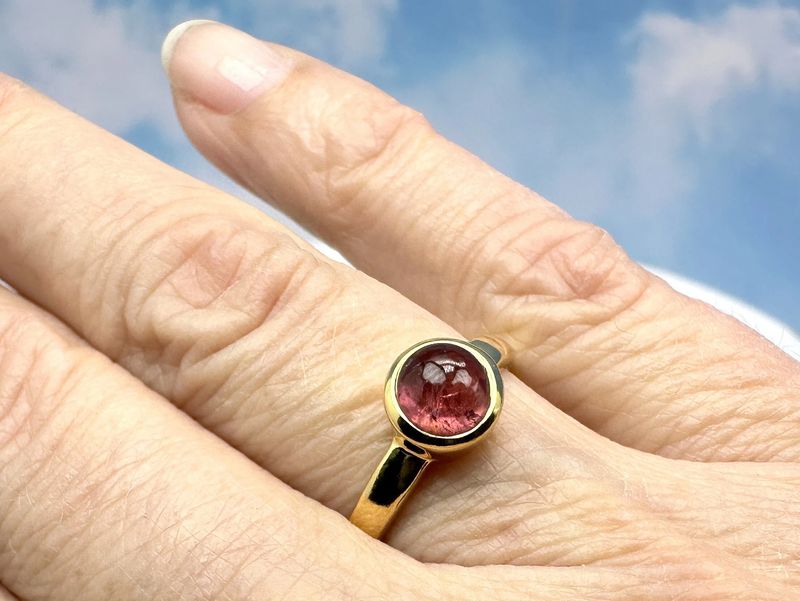 Ring Pink Tourmaline Gold