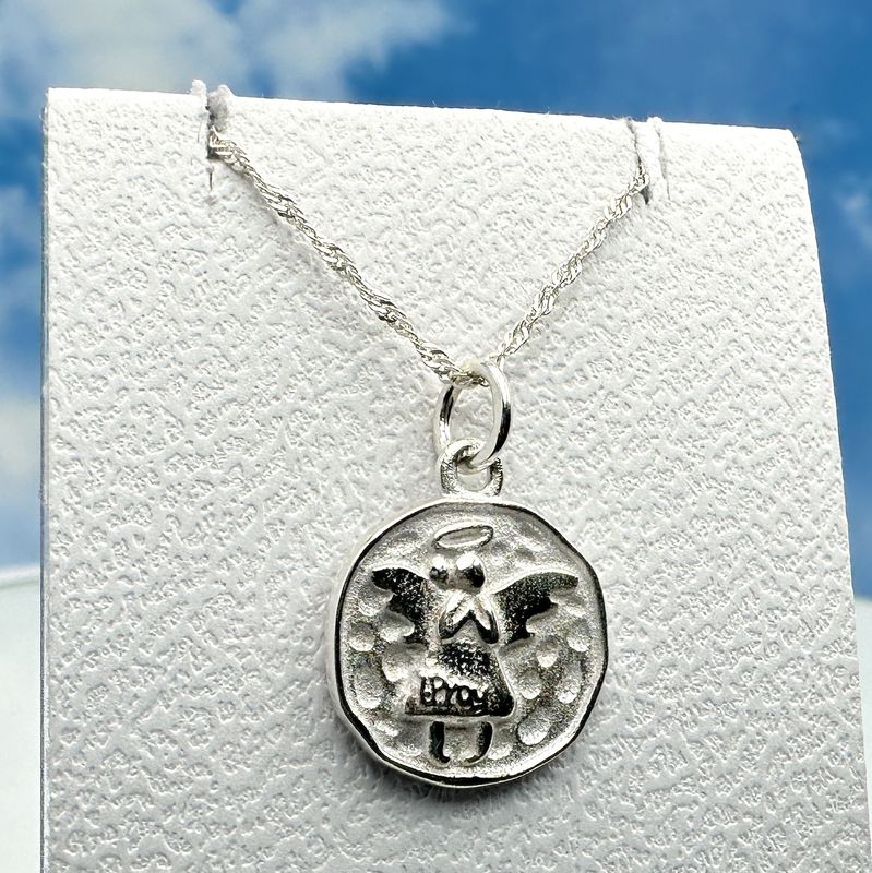 Guardian angel pendant made of 925 Sterling silver