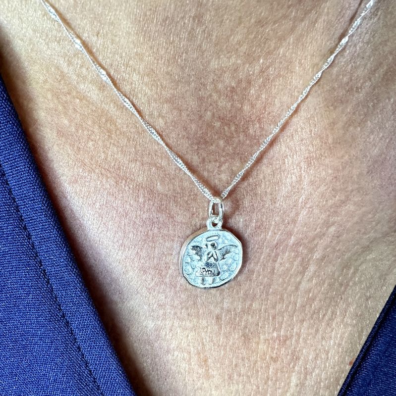 Guardian angel pendant made of 925 Sterling silver