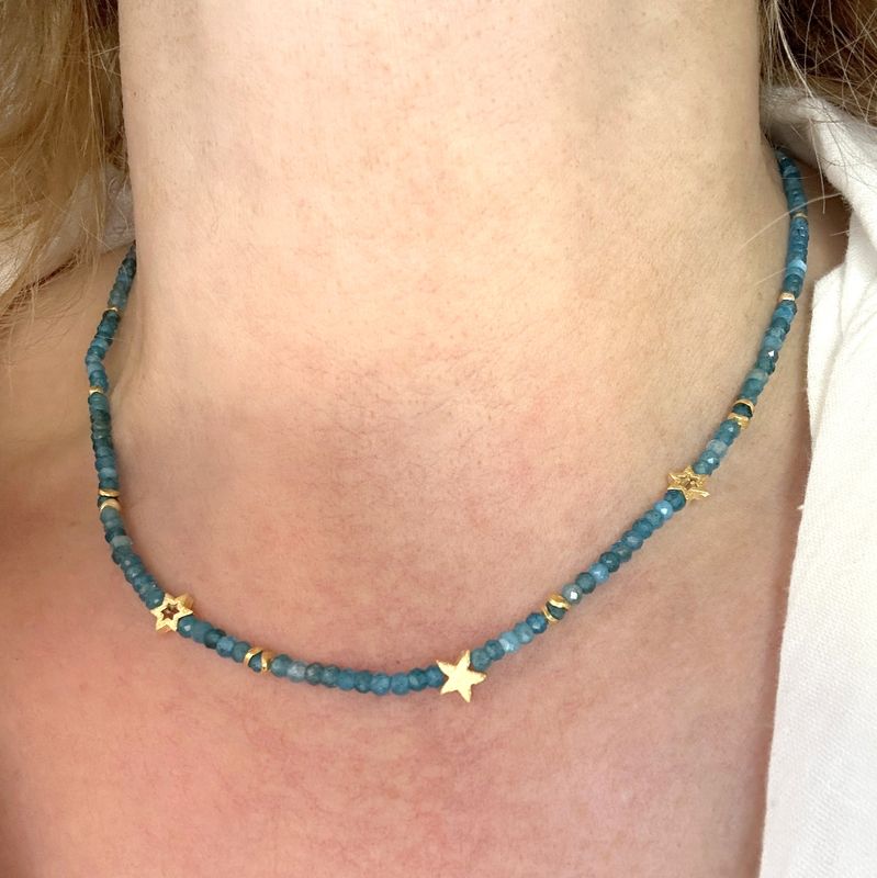 Necklace apatite gold