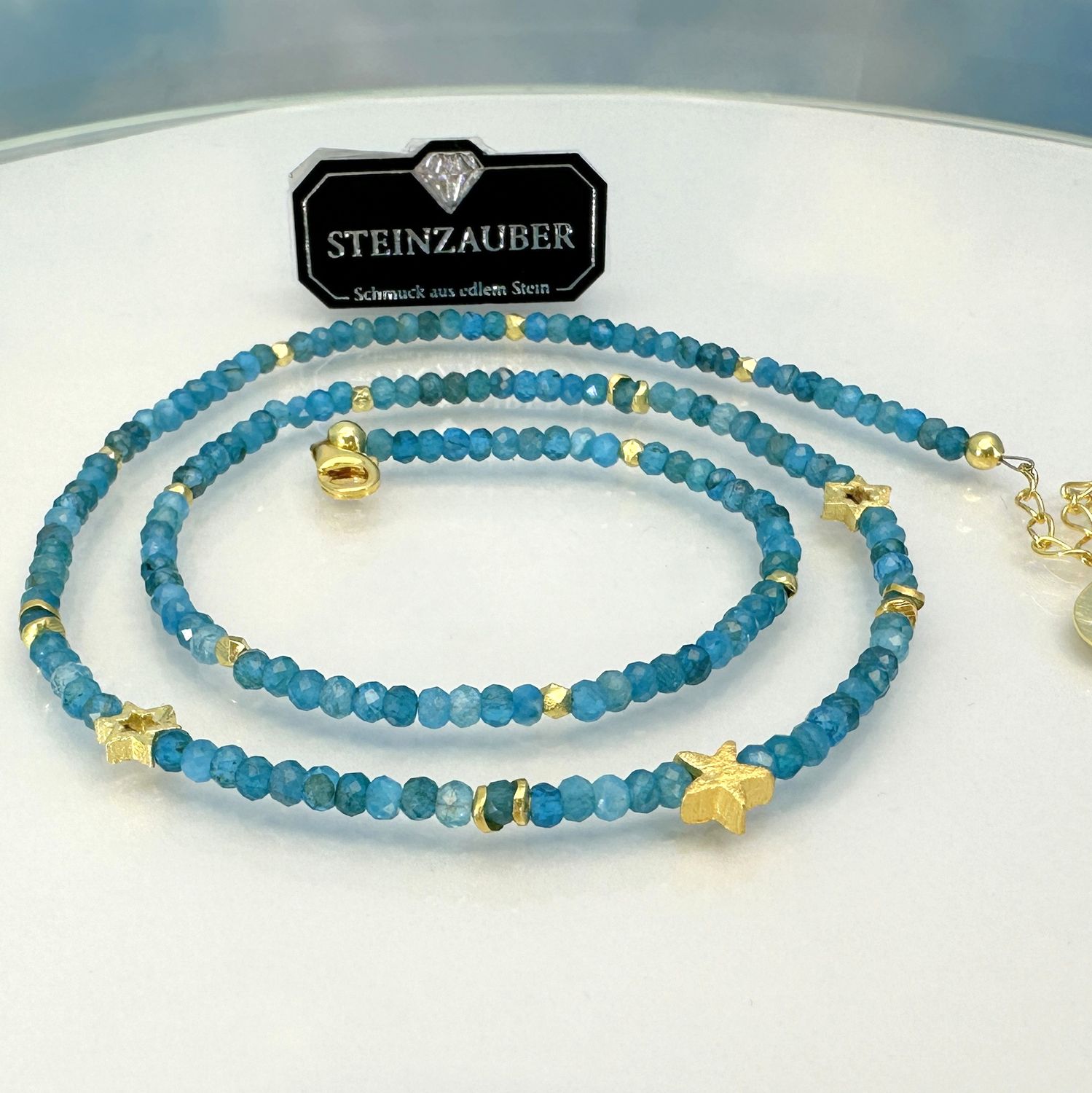 Necklace apatite gold