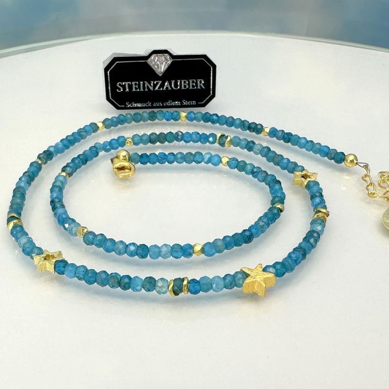 Necklace apatite gold