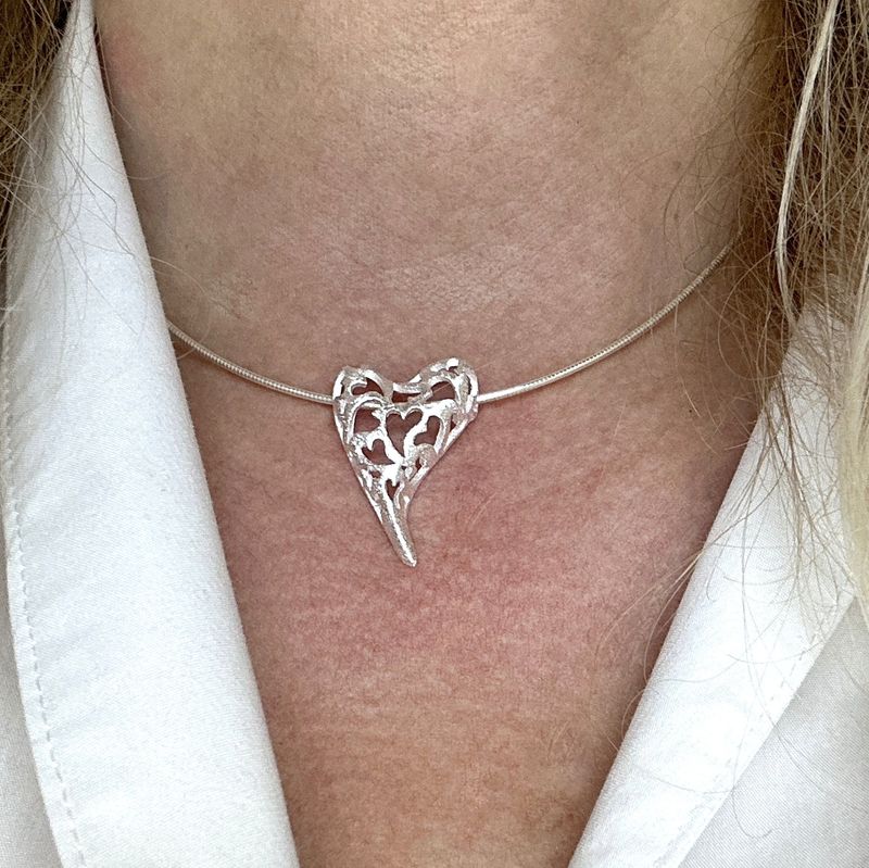 Swing Herz aus 925 Sterling Silber