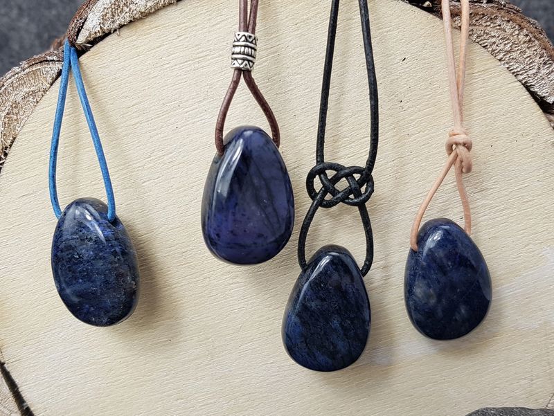 Dumorterite tumbled stone