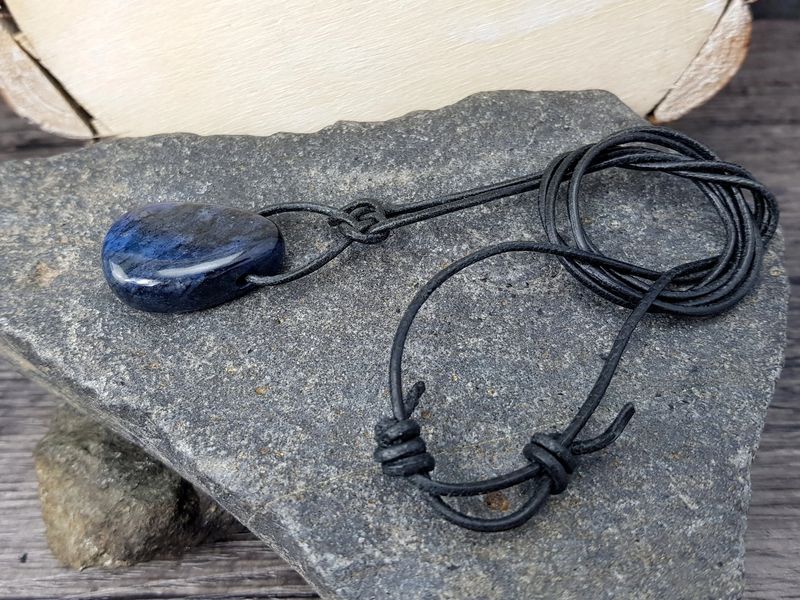 Dumorterite tumbled stone