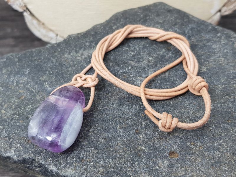 Fluorite tumbled stone
