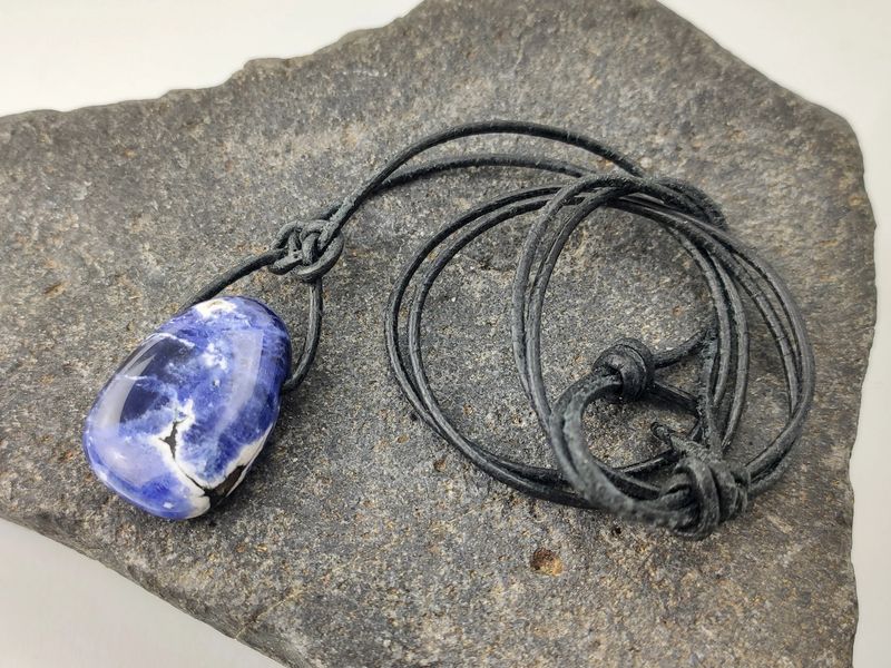 Sodalite tumbled stone
