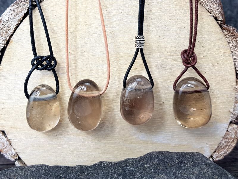 Smoky quartz tumbled stone