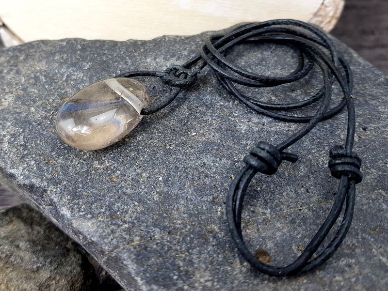 Smoky quartz tumbled stone