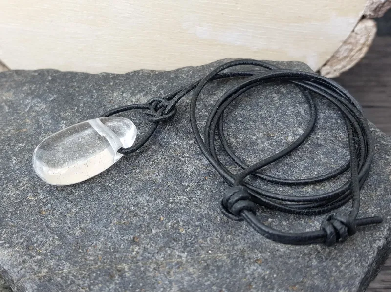 Rock crystal tumbled stone