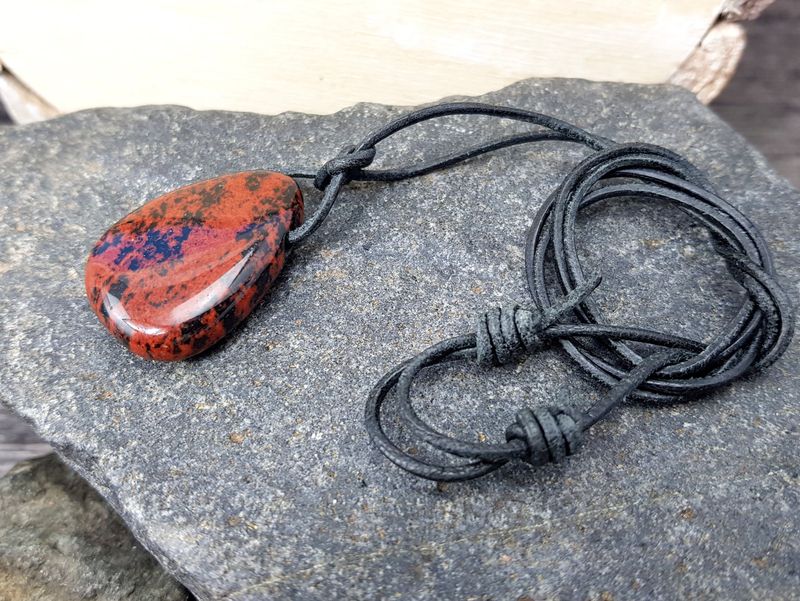 Mahogany obsidian tumbled stone