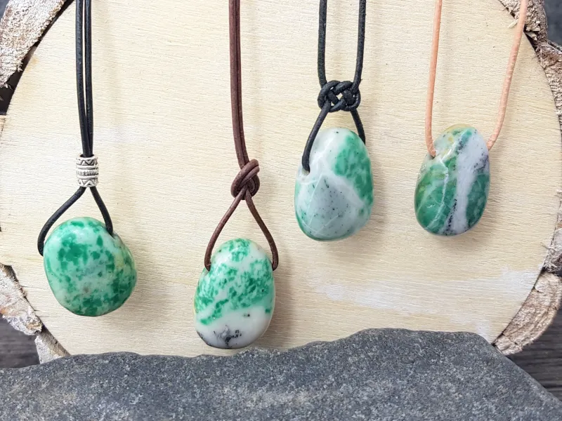 Chinese jade tumbled stone