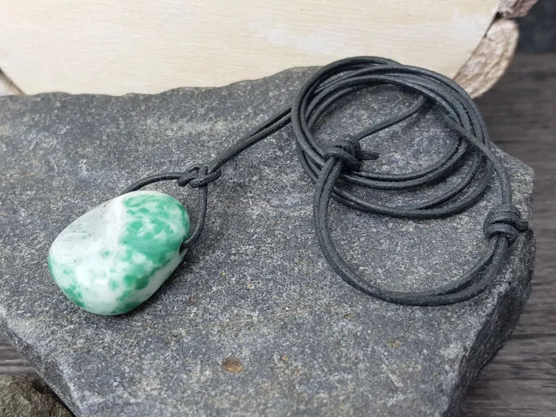 Chinese jade tumbled stone