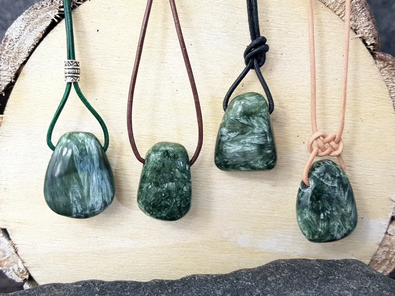 Seraphinite tumbled stone