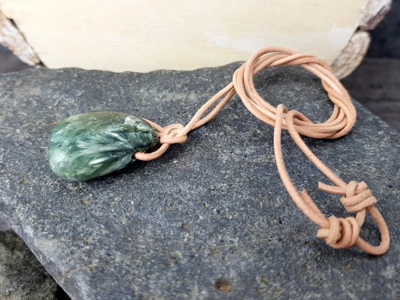 Seraphinite tumbled stone