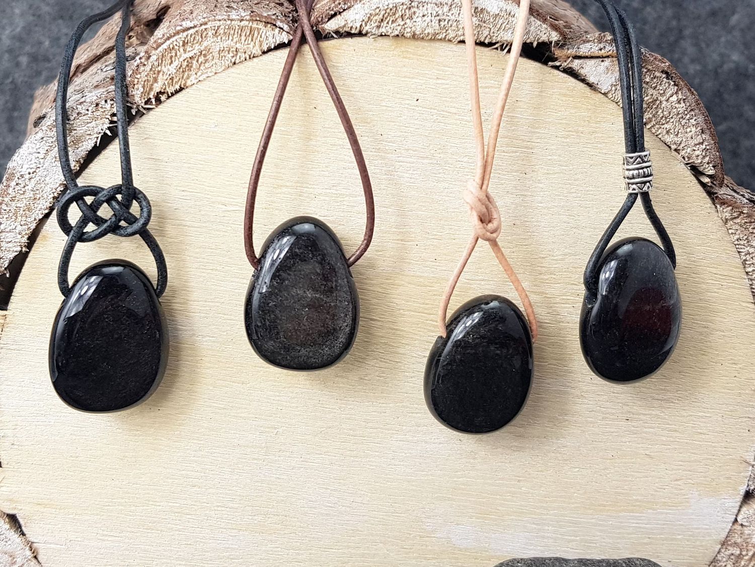 Hypersthene tumbled stone
