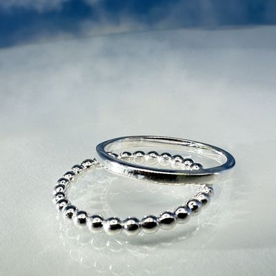 stacking rings, silver rings and rings with precious stones in silver and gold, Steinzauber jewellery