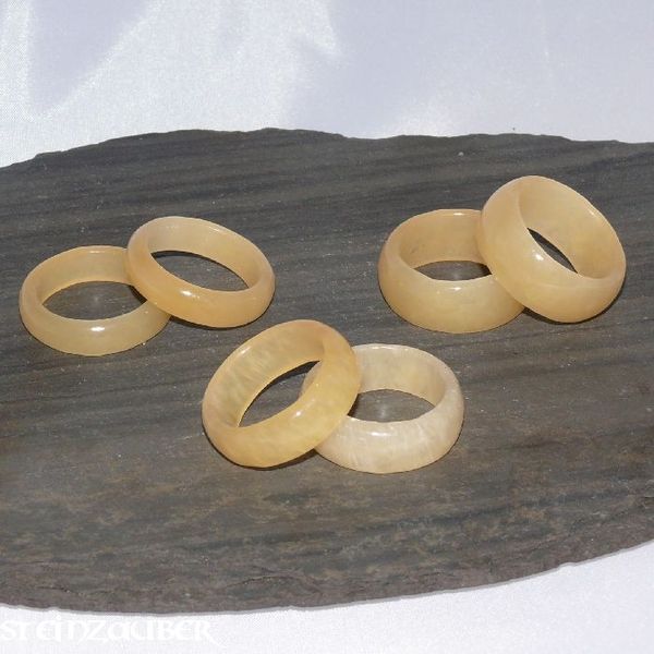 Orange calcite ring