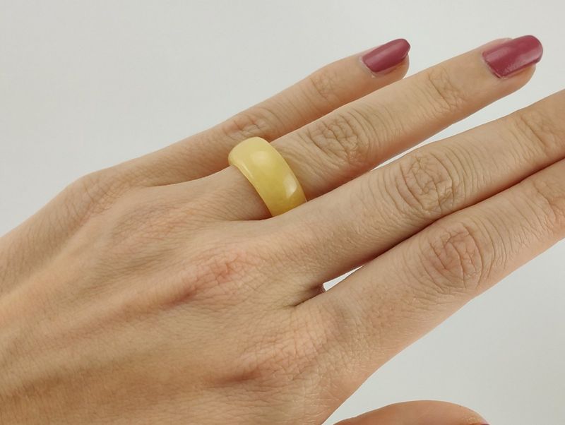 Orange calcite ring