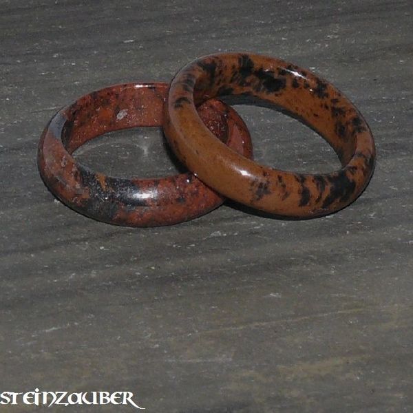 Mahogany obsidian ring