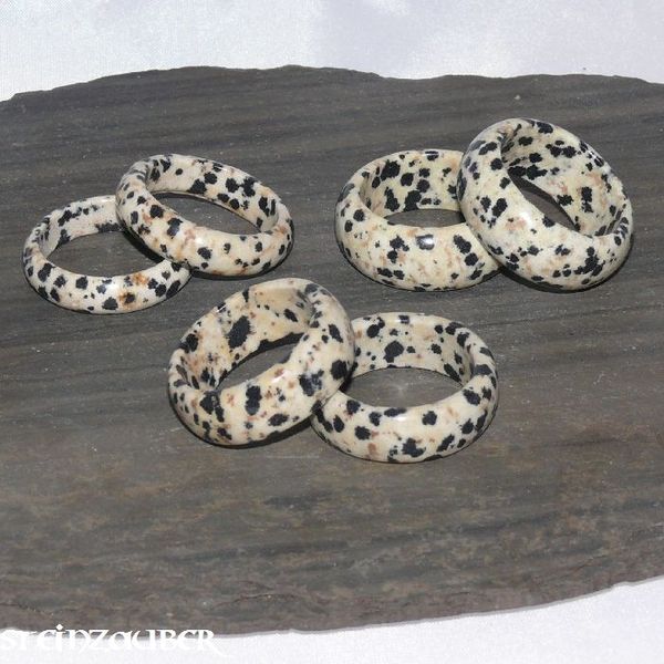Dalmatian jasper ring