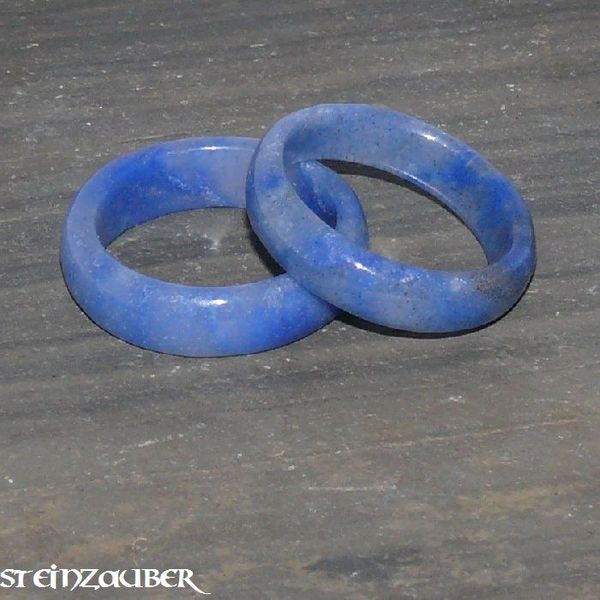 Blue quartz ring