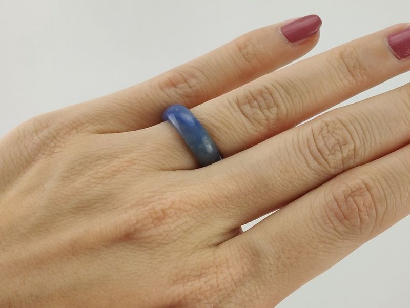 Blue quartz ring