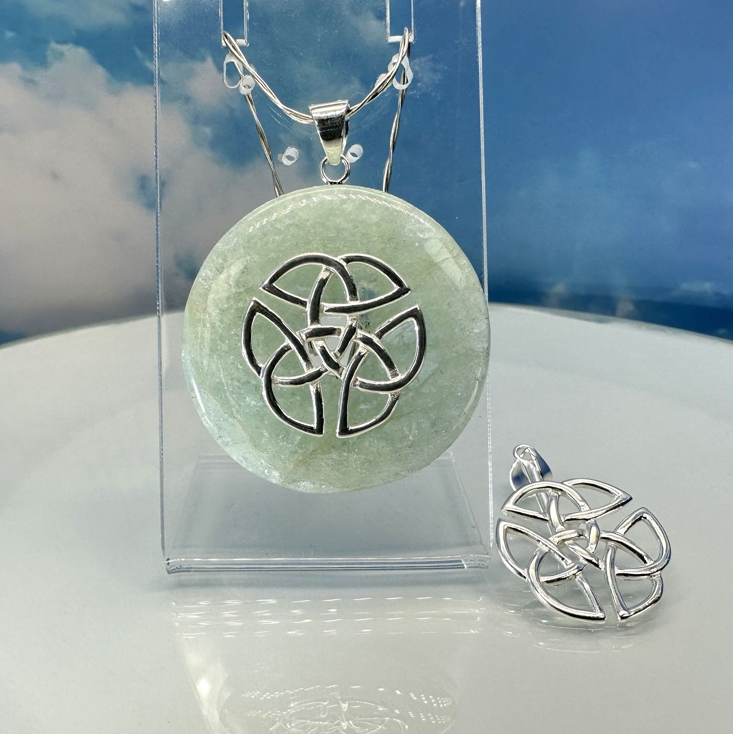 Donut holder Celtic knot silver 