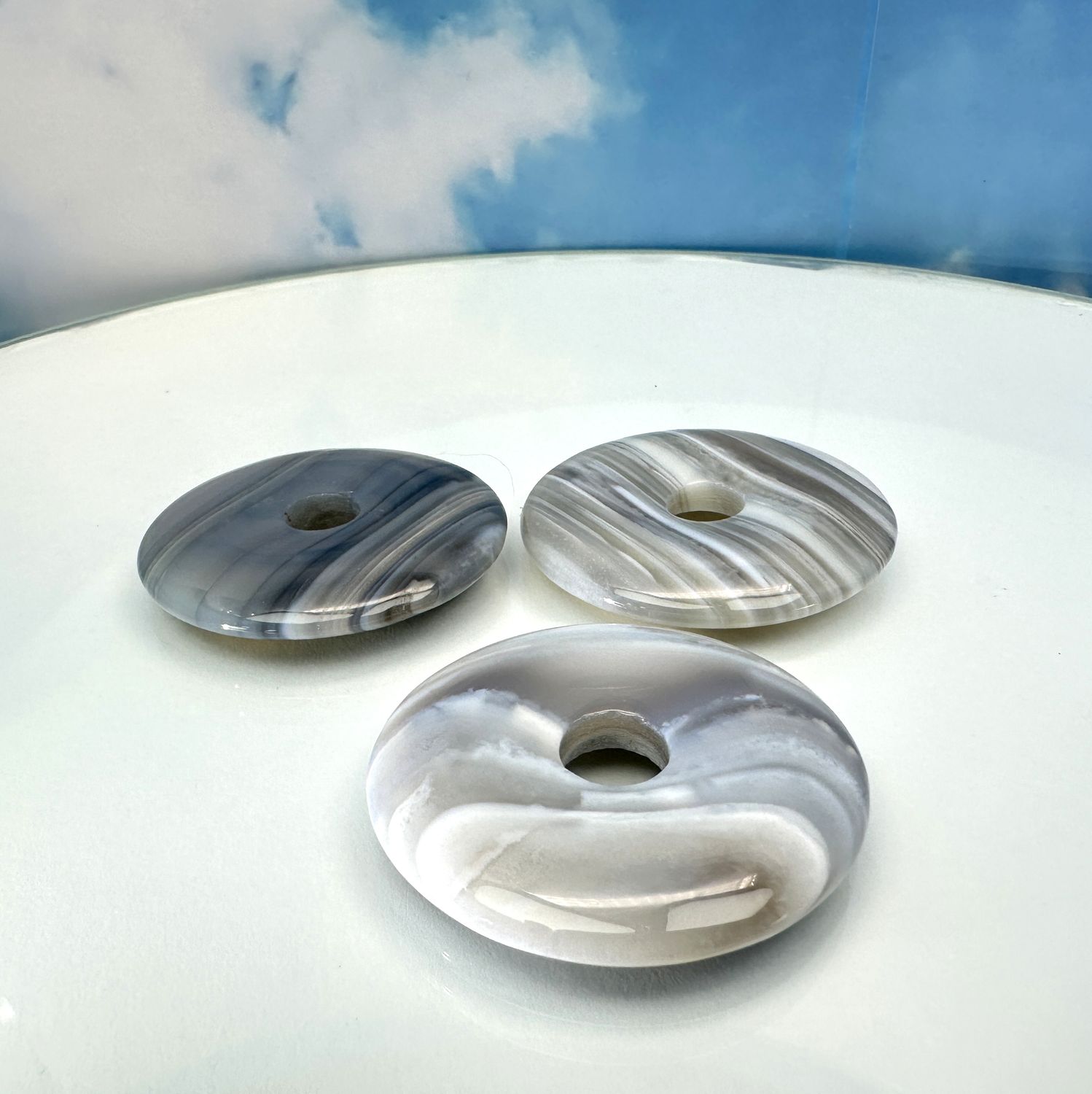 Striped agate donut