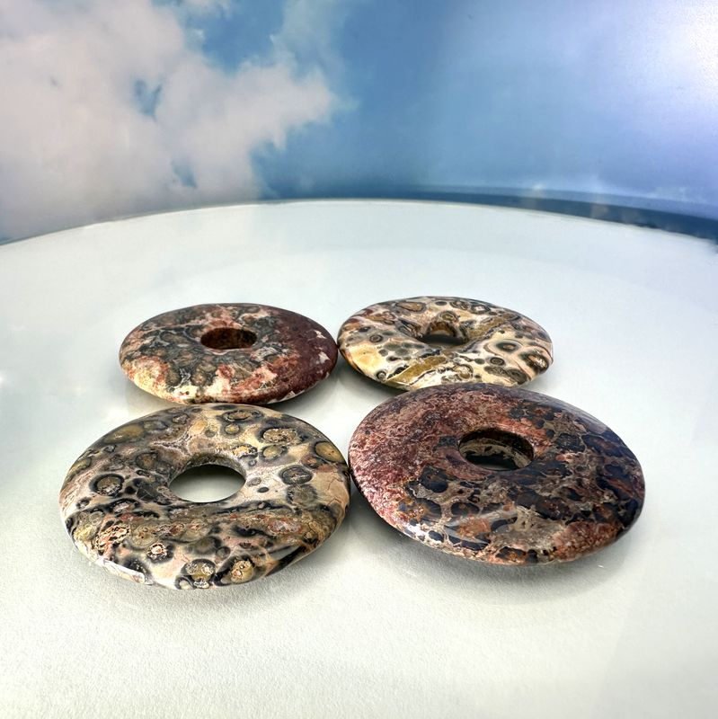 Donut leopard jasper