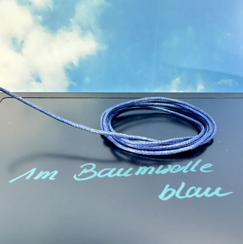 Cotton ribbon blue