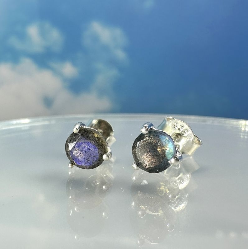 Earrings / Stud Earrings Labradorite 925 Silver