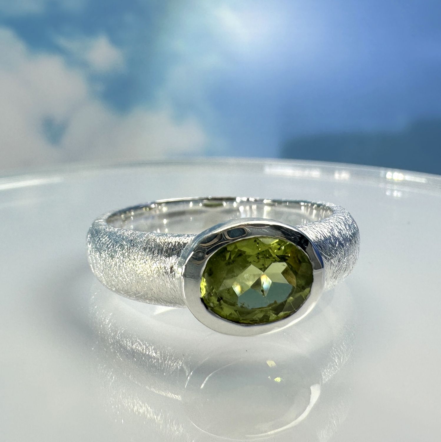 Ring peridot 925 silver