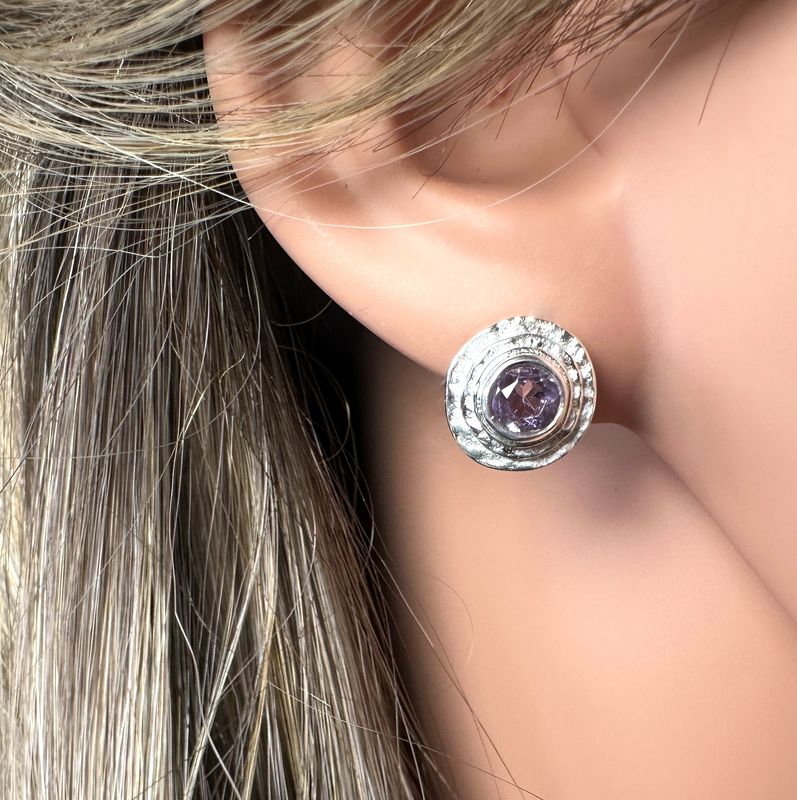 Earrings / Stud Earrings Amethyste 925 Silver