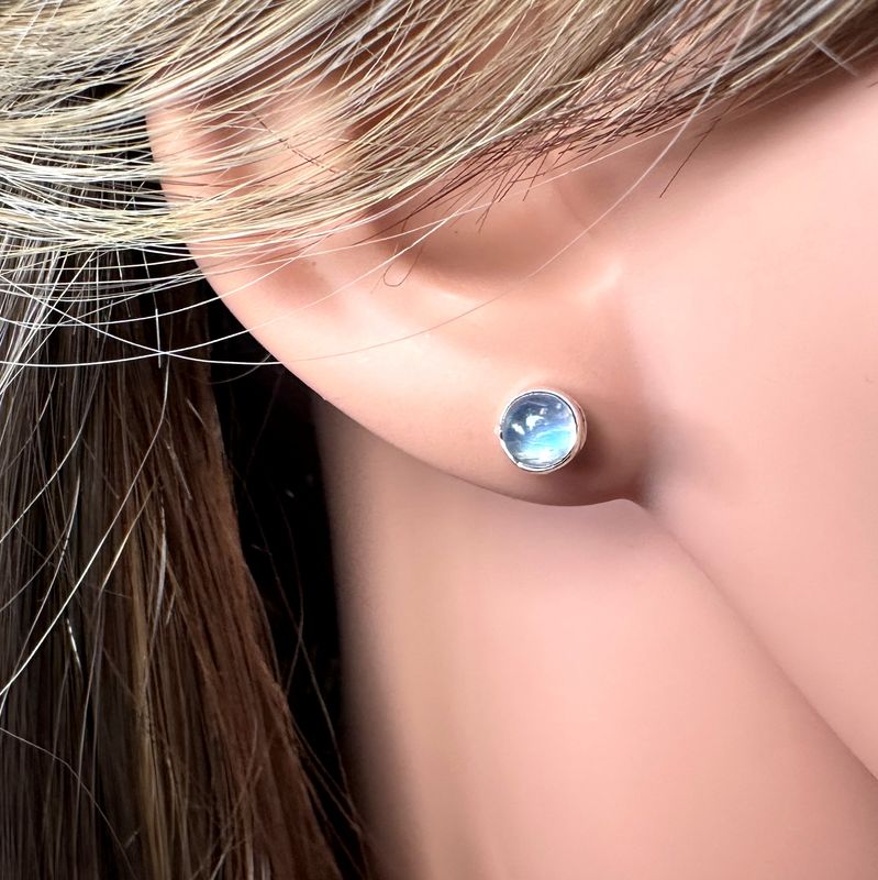 Earrings / Stud Earrings Moonstone 925 Silver