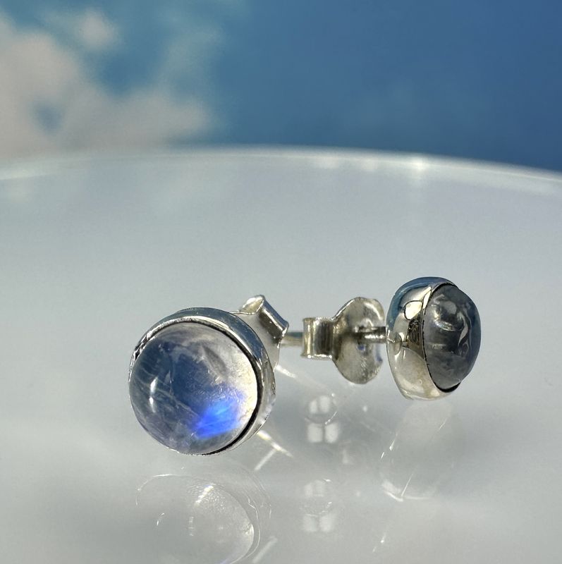 Earrings / Stud Earrings Moonstone 925 Silver